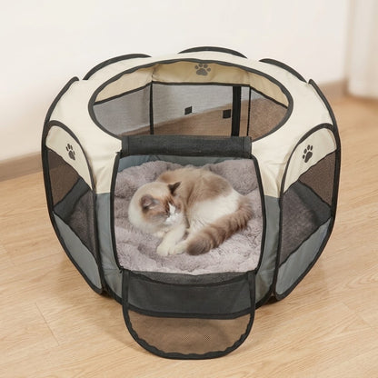 Corral Plegable Portátil Mascotas Malla
