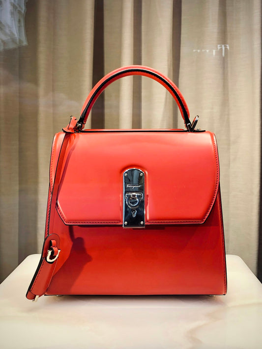 Bolso piel rojo